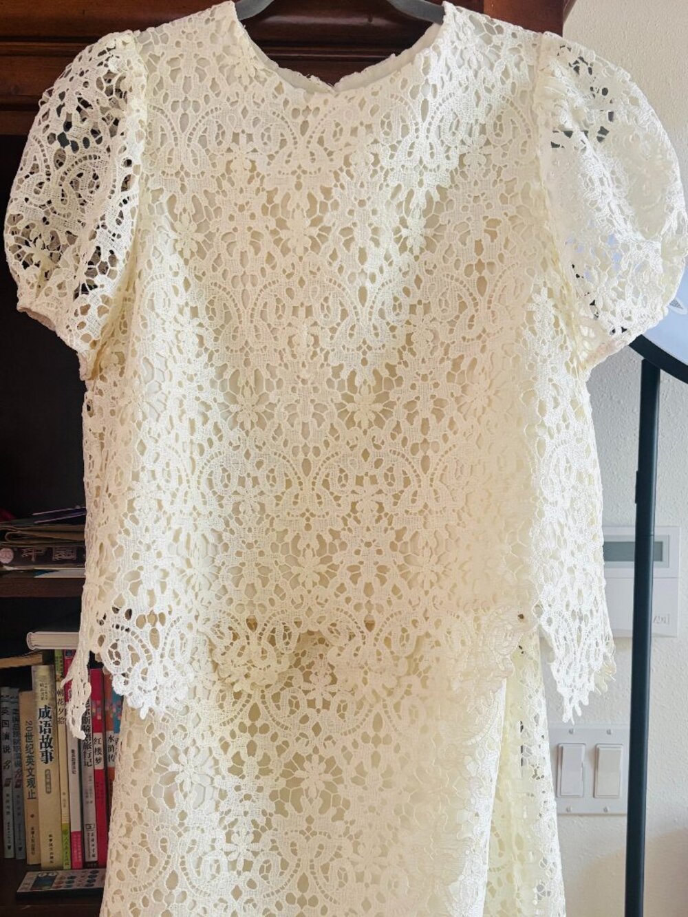 White Lace two-piece Skirt set